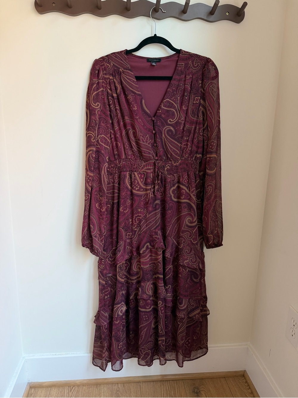 Maroon Tamara H Dress Size Large